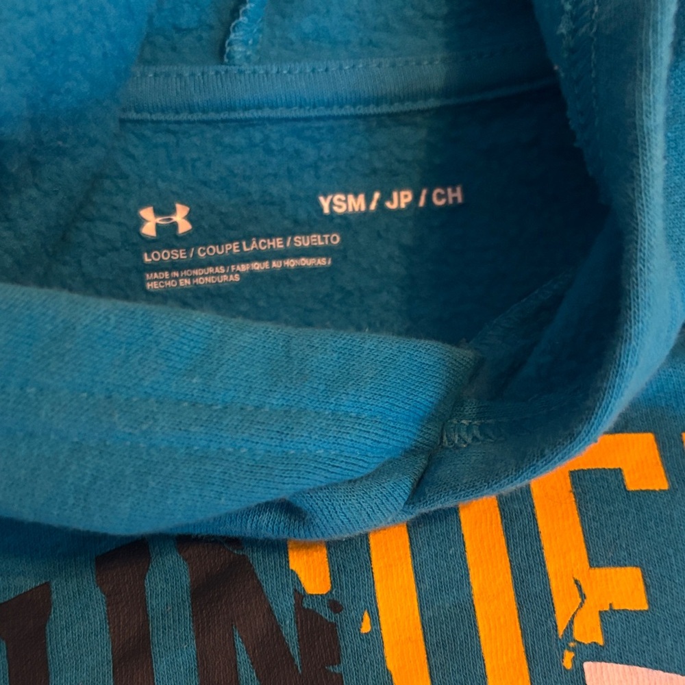 Under Armour Light Blue Hoodie with Logo - Picture 2 of 4